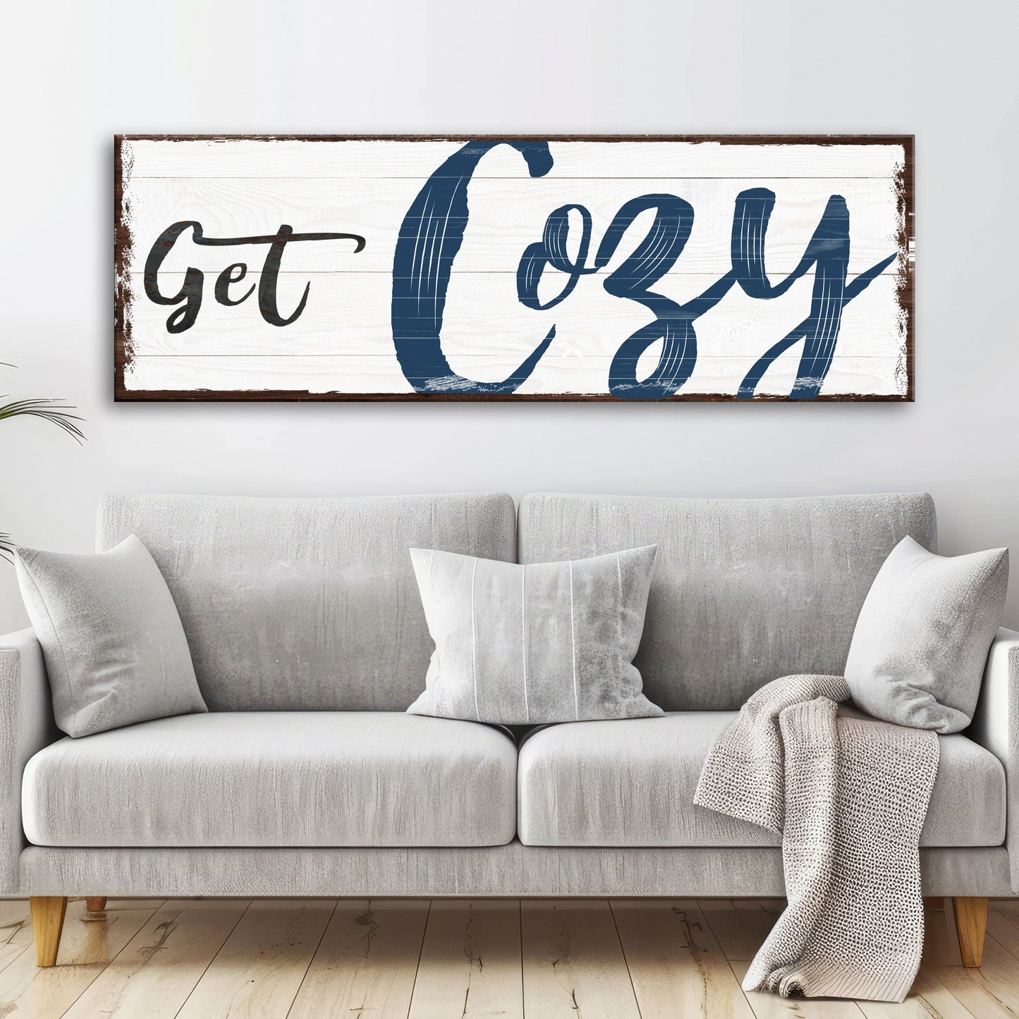 Get Cozy Sign | Cozy Home Aesthetic Wall Art