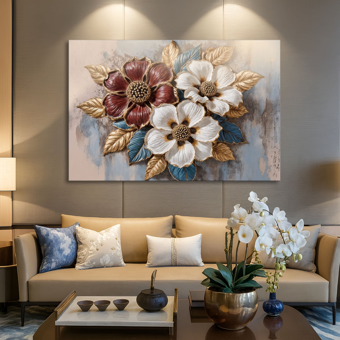 Floral Symphony Wall Art II | Botanical Canvas Print