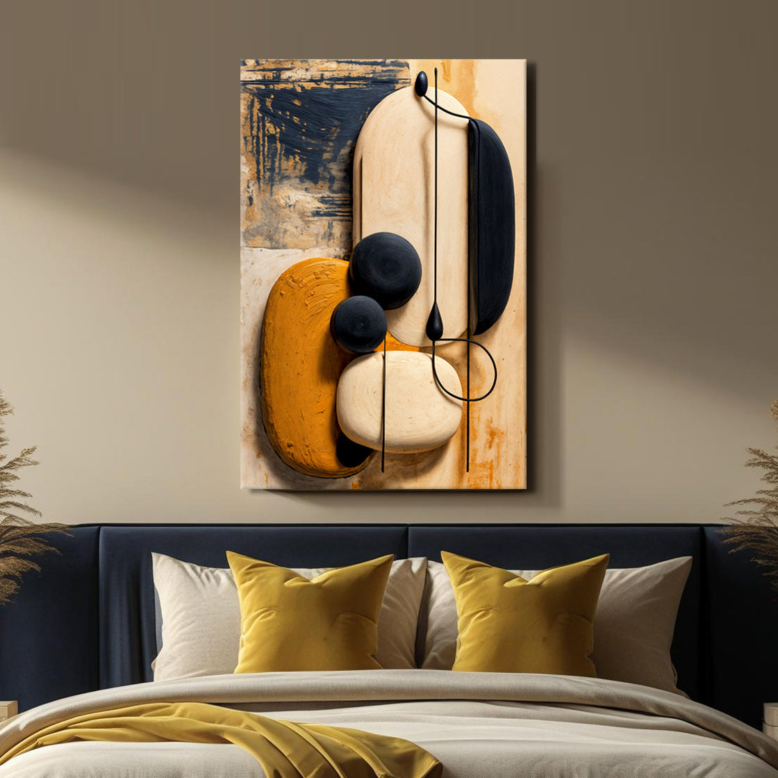 Orange Abstract Harmony Wall Art | Contemporary Canvas Print