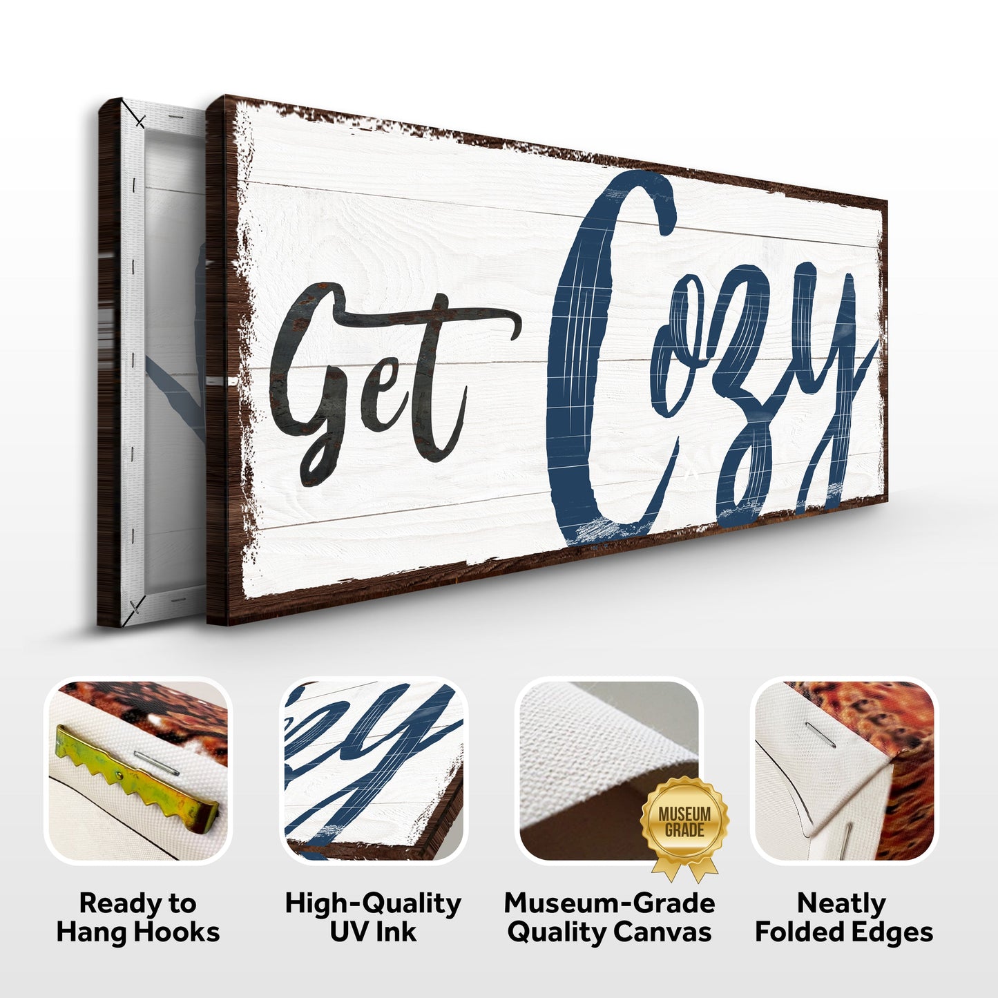 Get Cozy Sign | Cozy Home Aesthetic Wall Art