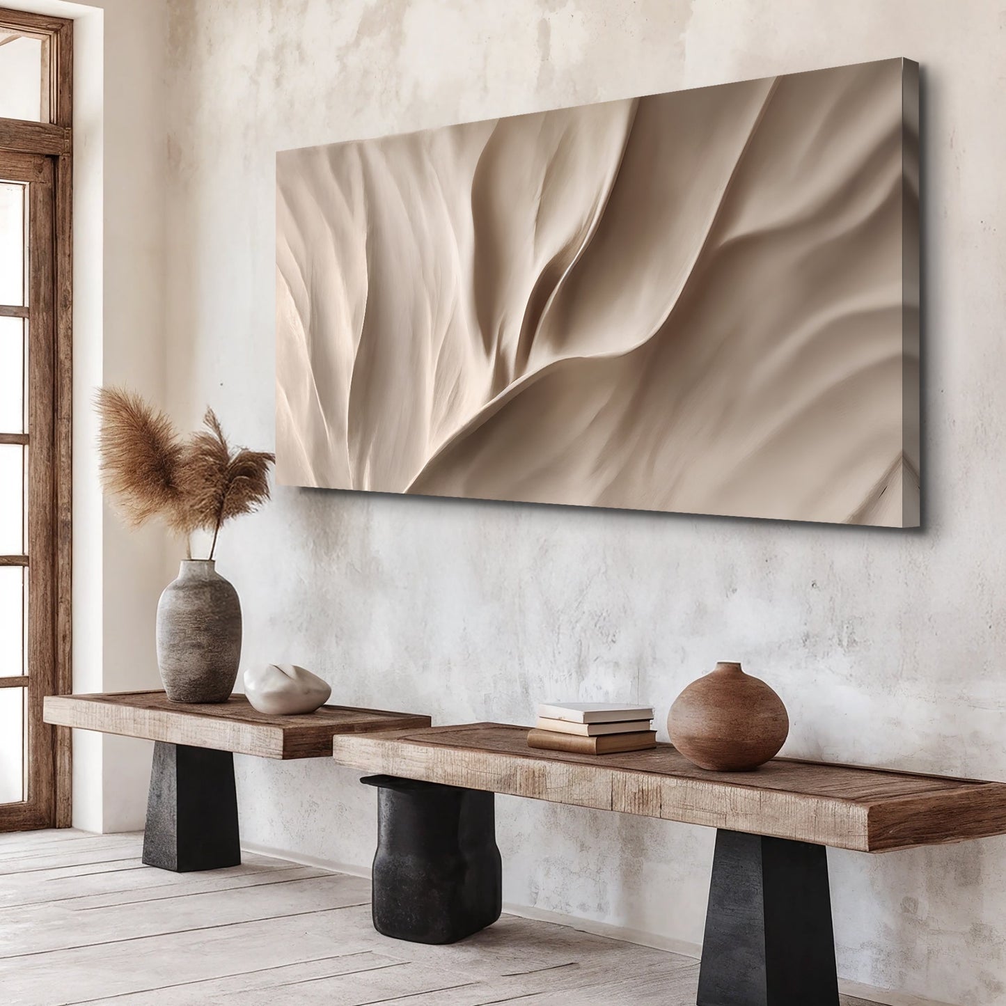 Soft Waves of Elegance Wall Art | Cozy Abstract Home Decor