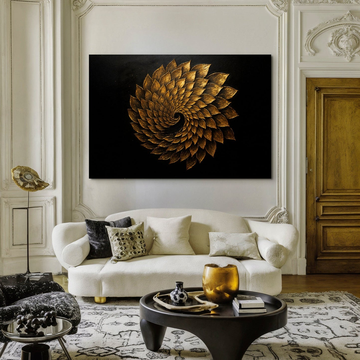 Winged Harmony Abstract Wall Art | Contemporary Canvas Print