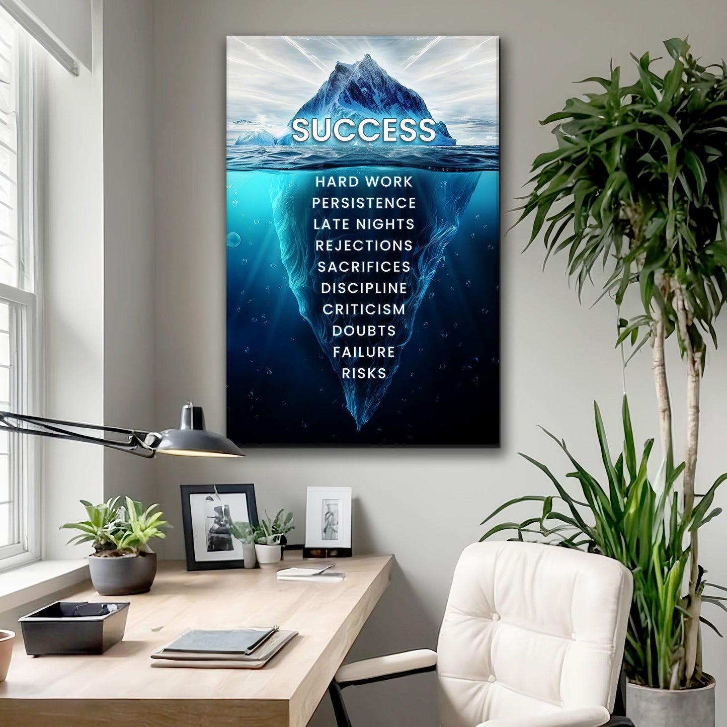 Success Motivational Wall Sign | Achievement Quote Art