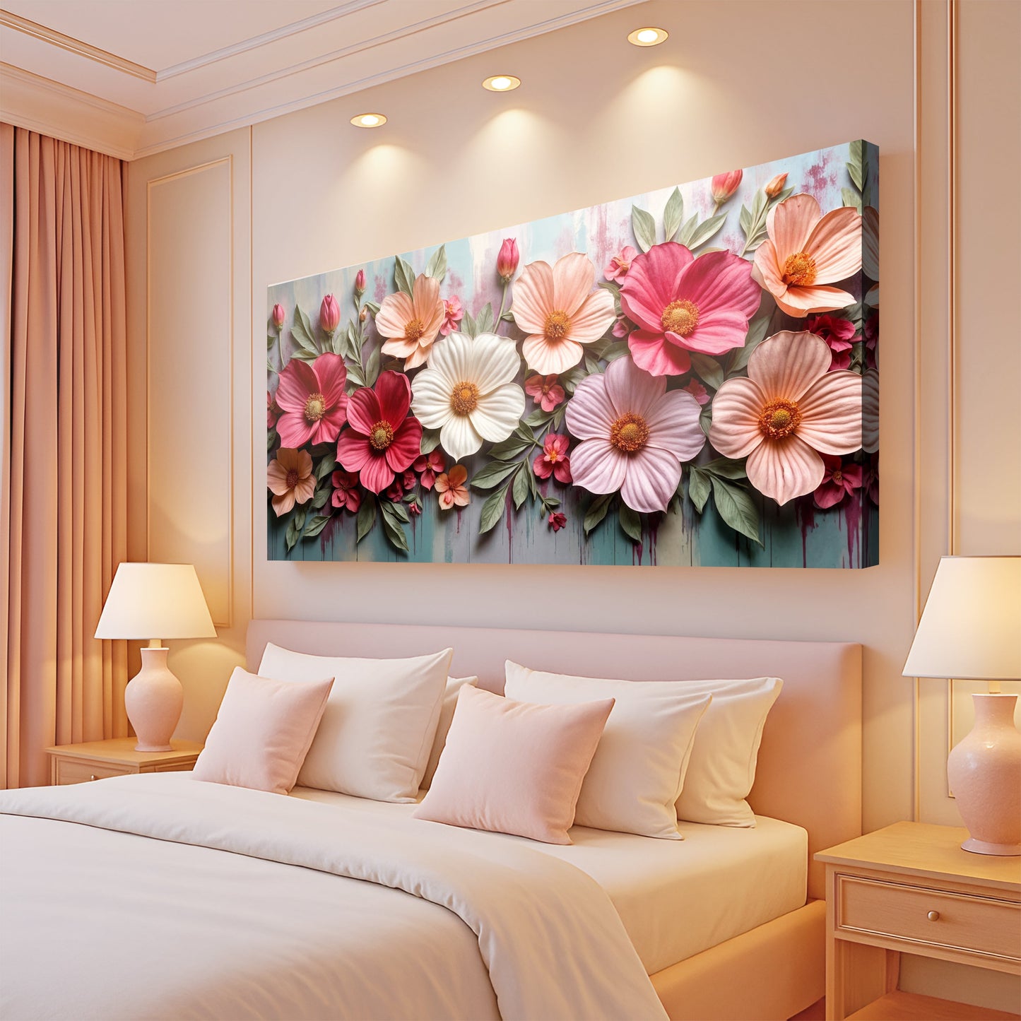 Colorful Floral Realistic Wall Art II | Botanical Canvas Print