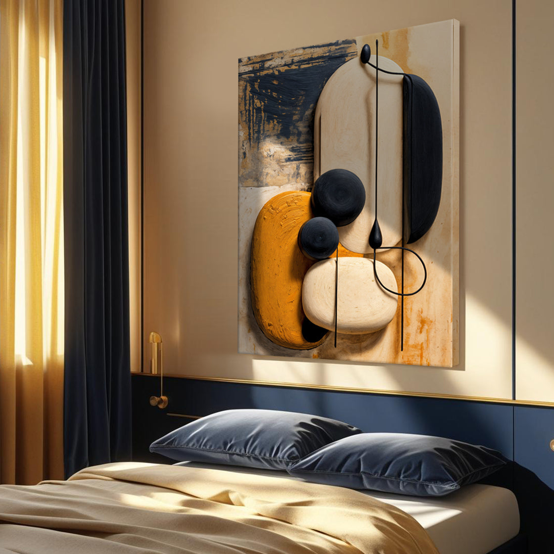 Orange Abstract Harmony Wall Art | Contemporary Canvas Print