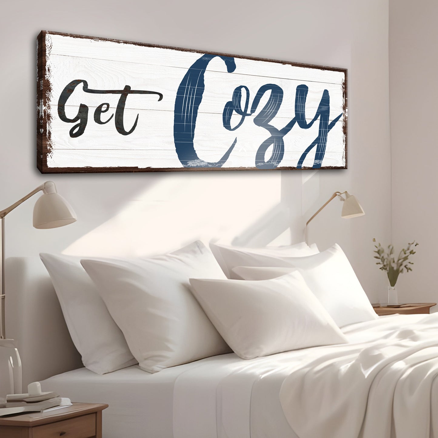 Get Cozy Sign | Cozy Home Aesthetic Wall Art