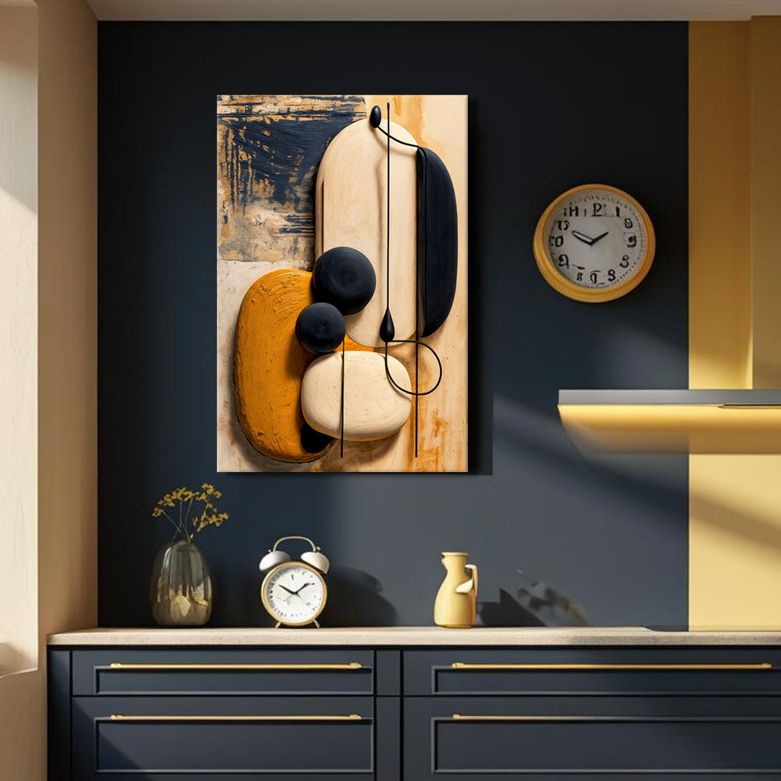 Orange Abstract Harmony Wall Art | Contemporary Canvas Print