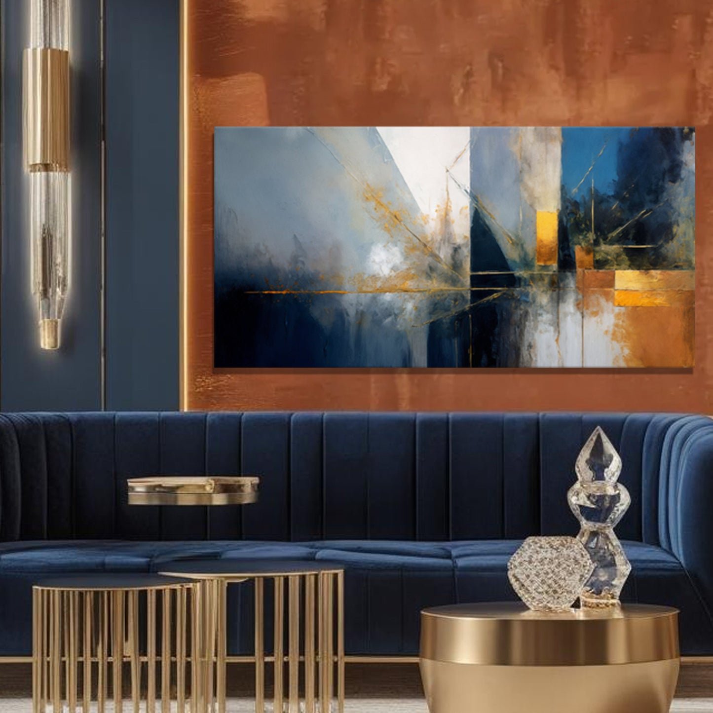 Abstract Geometric Lines Wall Art III | Modern Canvas Print