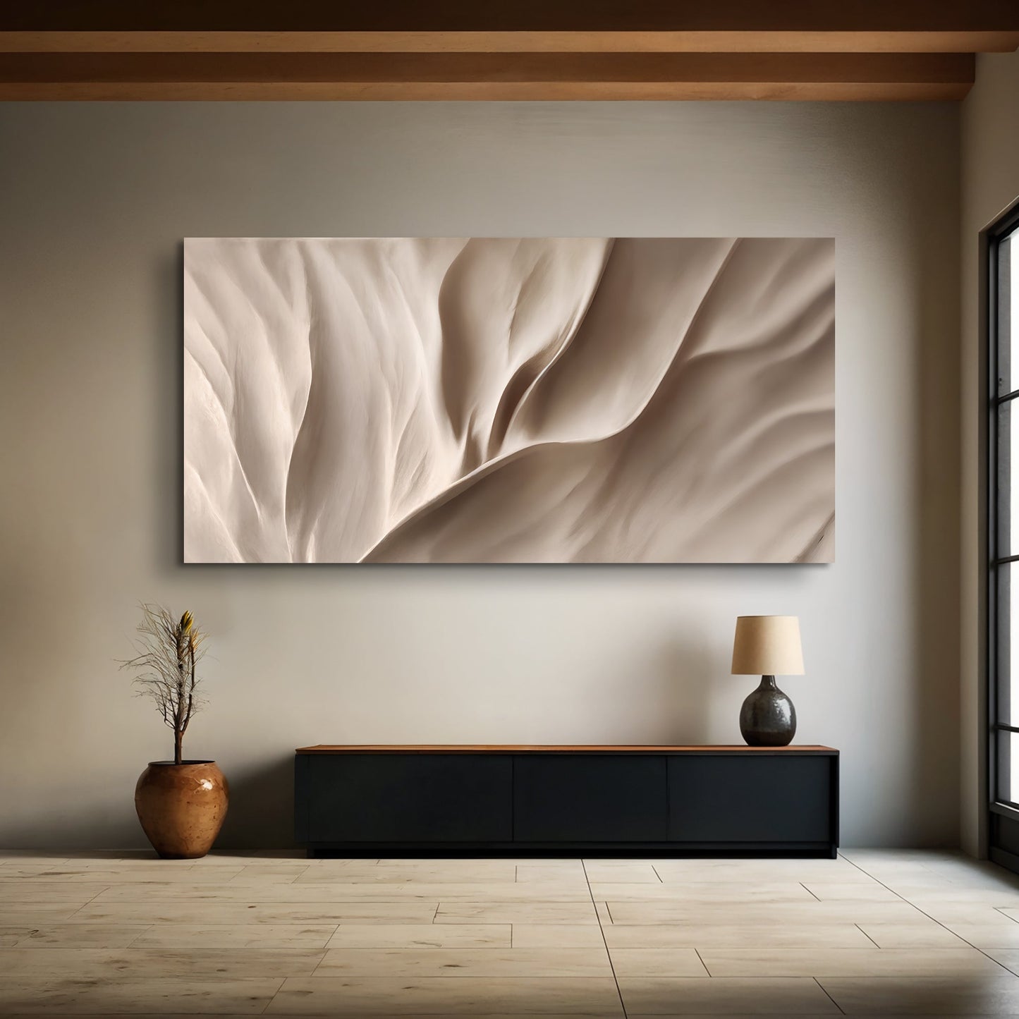 Soft Waves of Elegance Wall Art | Cozy Abstract Home Decor