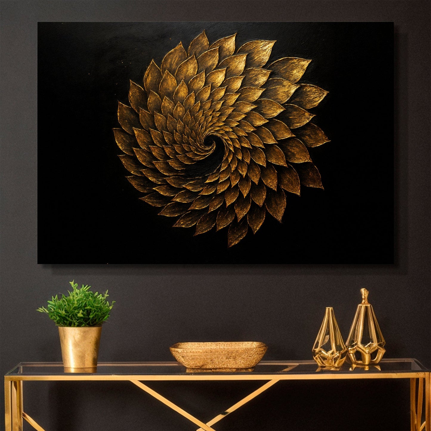 Winged Harmony Abstract Wall Art | Contemporary Canvas Print