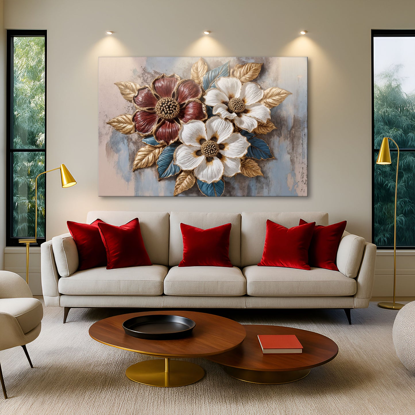 Floral Symphony Wall Art II | Botanical Canvas Print