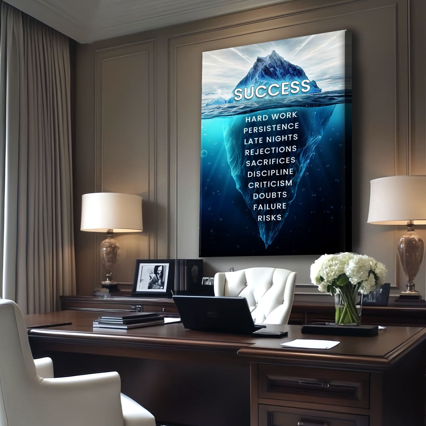 Success Motivational Wall Sign | Achievement Quote Art