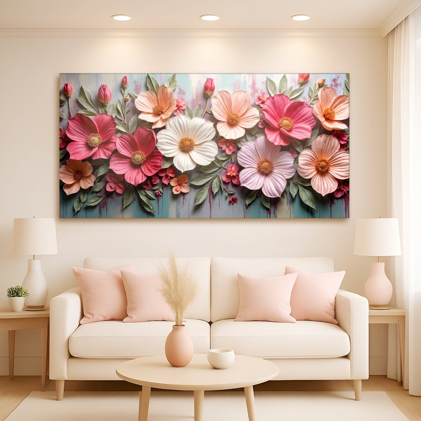 Colorful Floral Realistic Wall Art II | Botanical Canvas Print