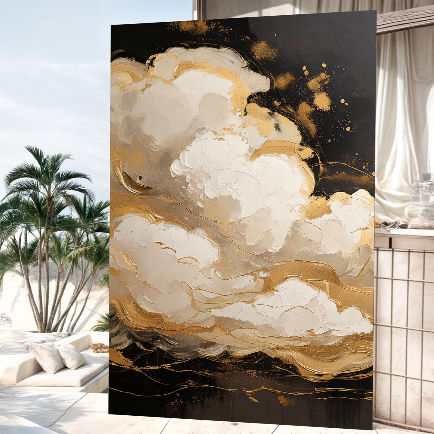 Auric Cloud Abstract Wall Art | Cozy Modern Home Decor