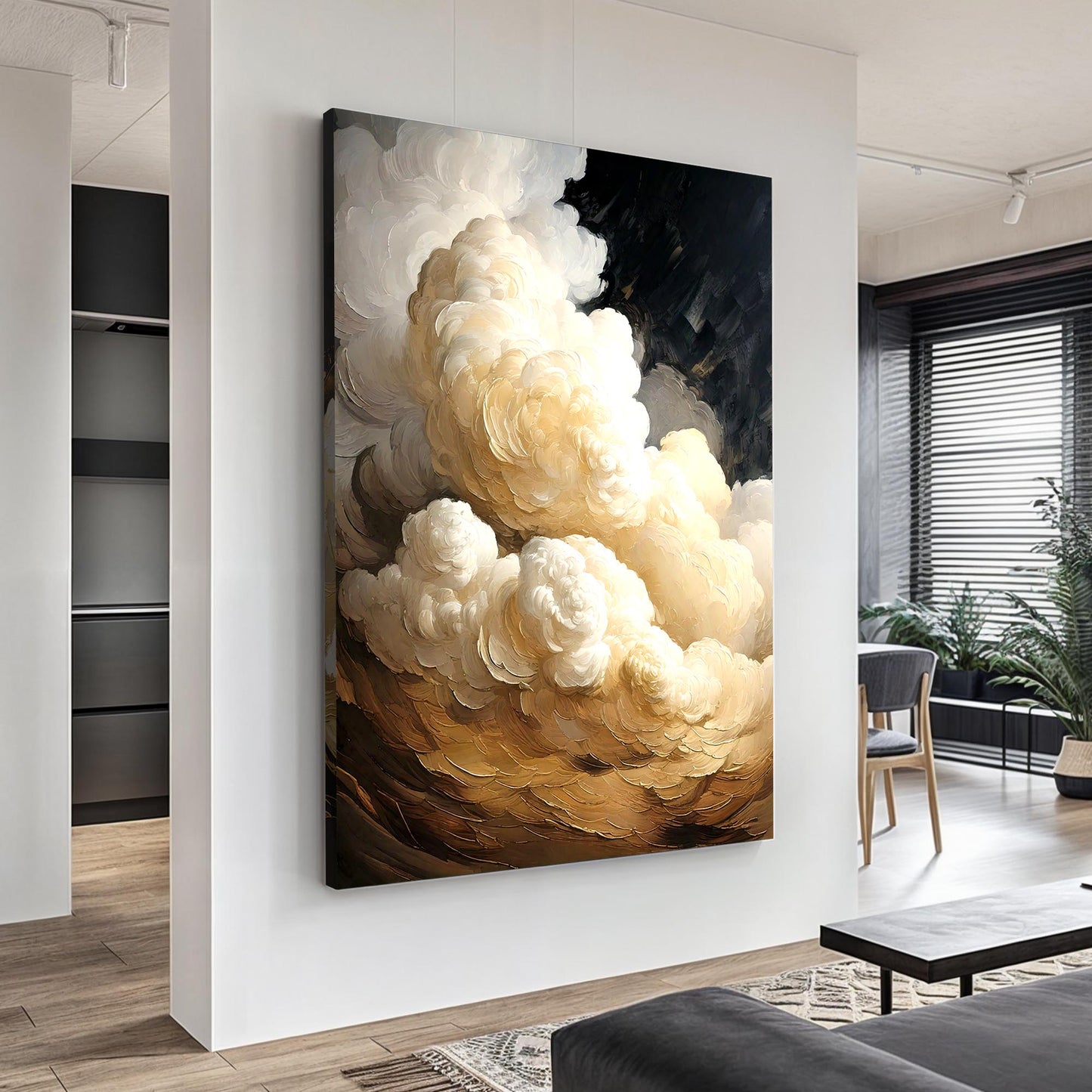 Beige Cloud Abstract Wall Art | Cozy Modern Home Decor