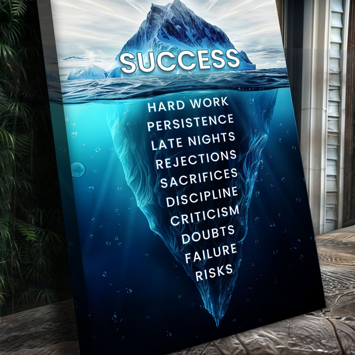 Success Motivational Wall Sign | Achievement Quote Art