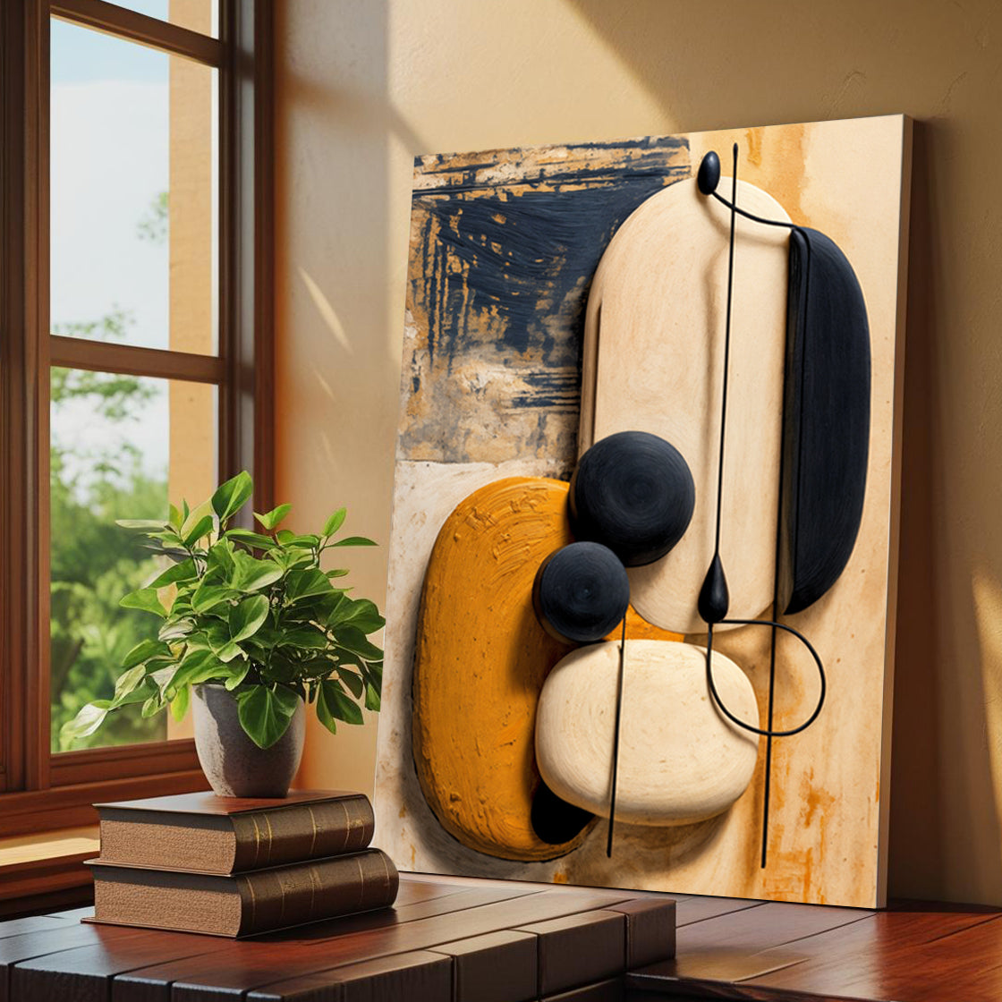 Orange Abstract Harmony Wall Art | Contemporary Canvas Print
