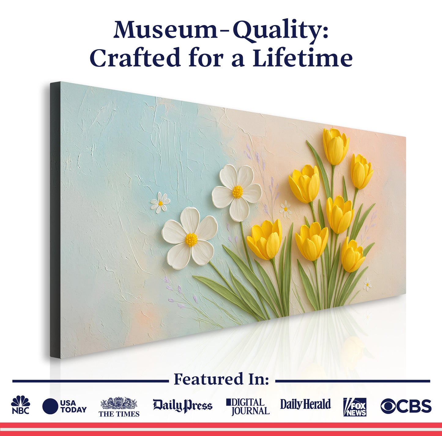 Floral Wall Art II | Elegant Botanical Canvas Print