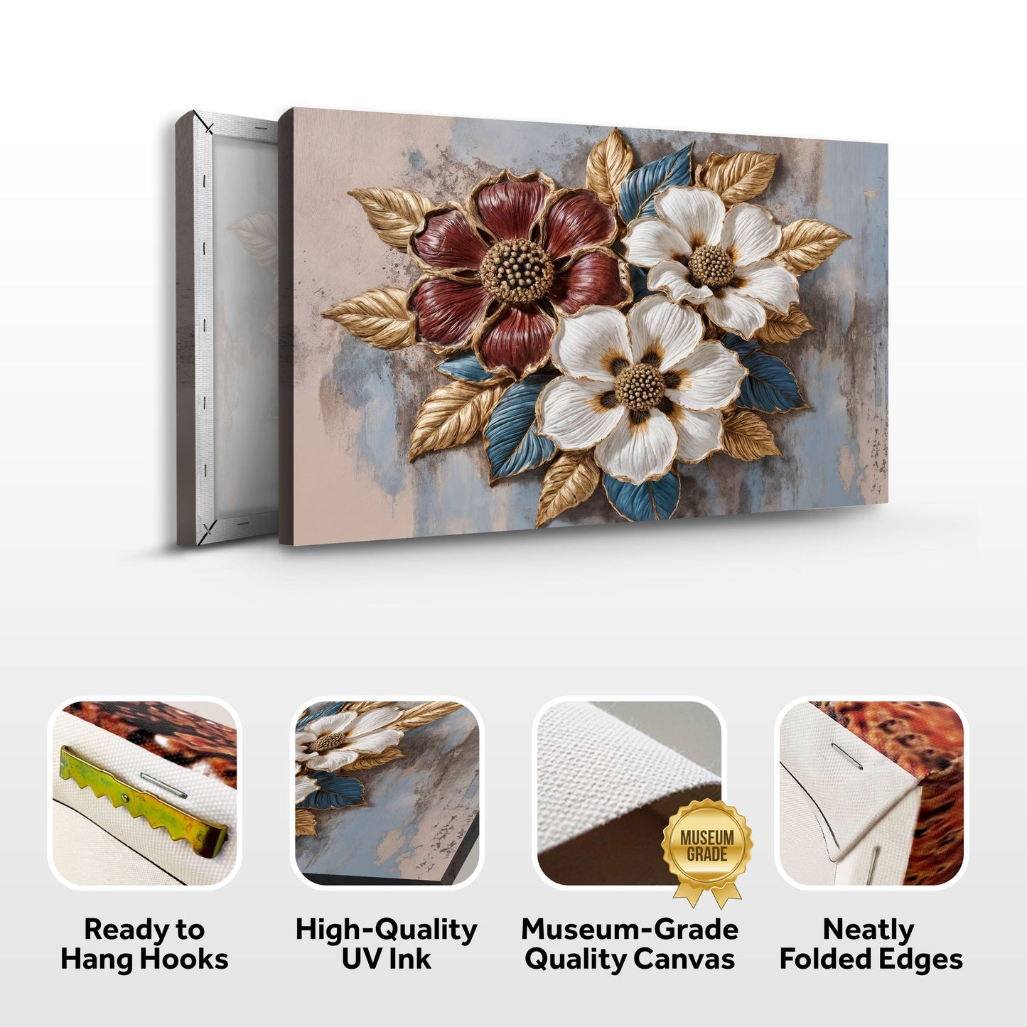 Floral Symphony Wall Art II | Botanical Canvas Print