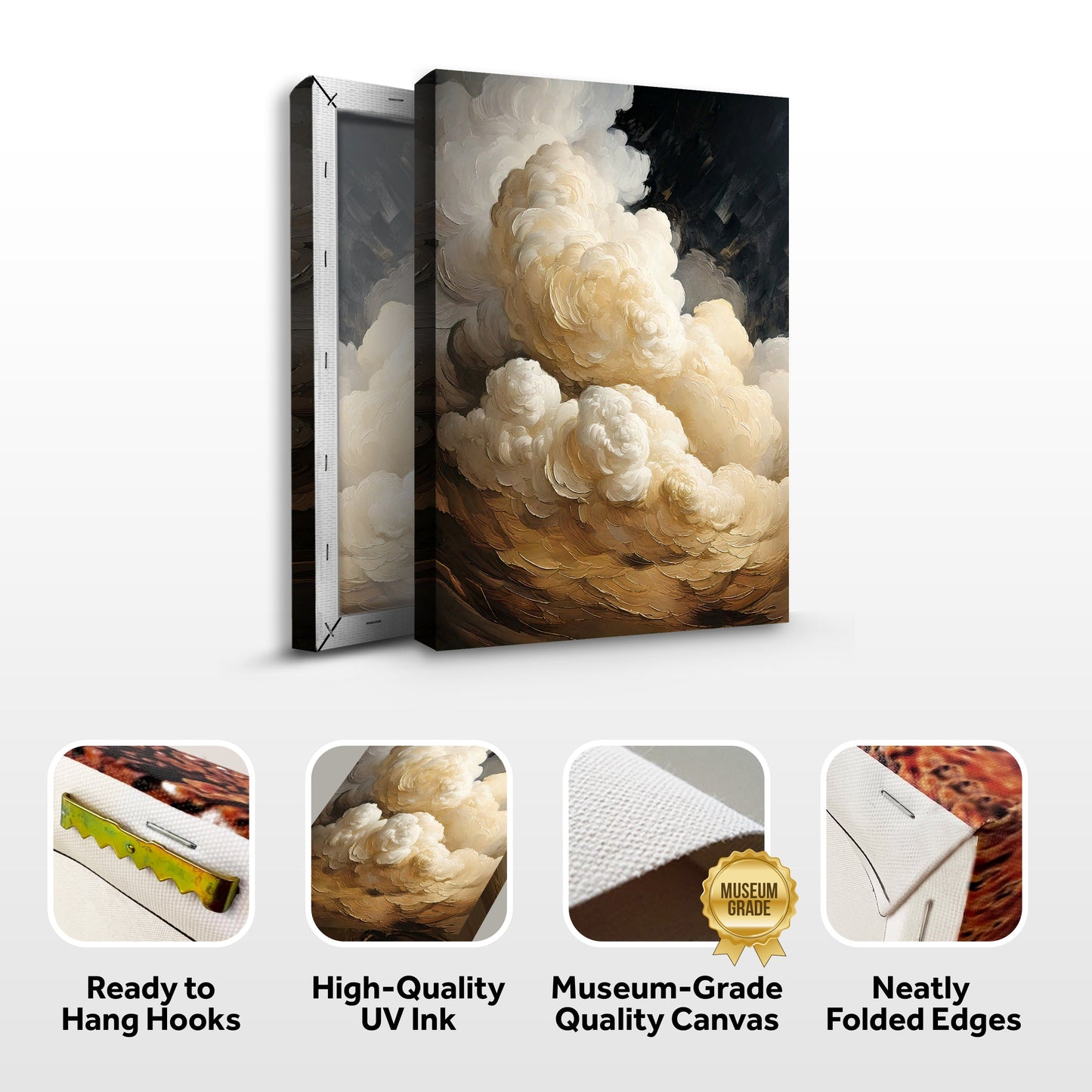 Beige Cloud Abstract Wall Art | Cozy Modern Home Decor