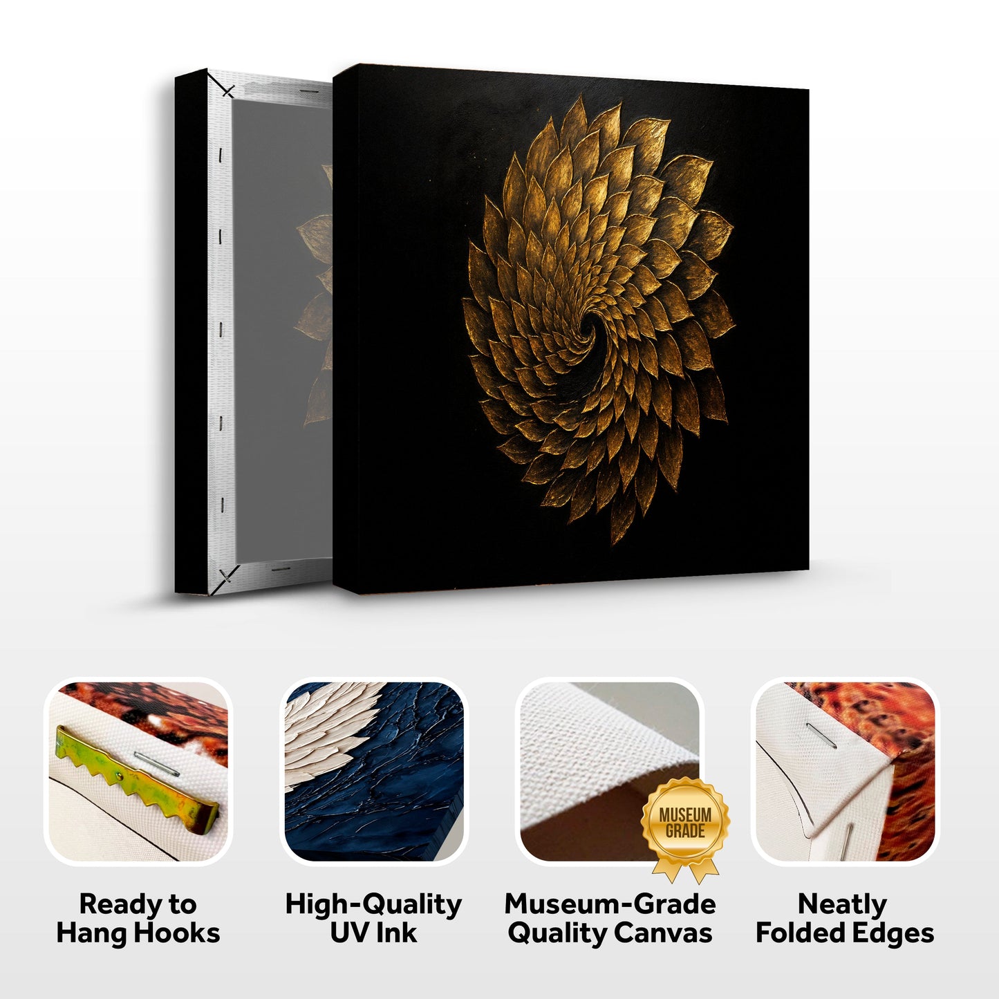 Winged Harmony Abstract Wall Art | Contemporary Canvas Print