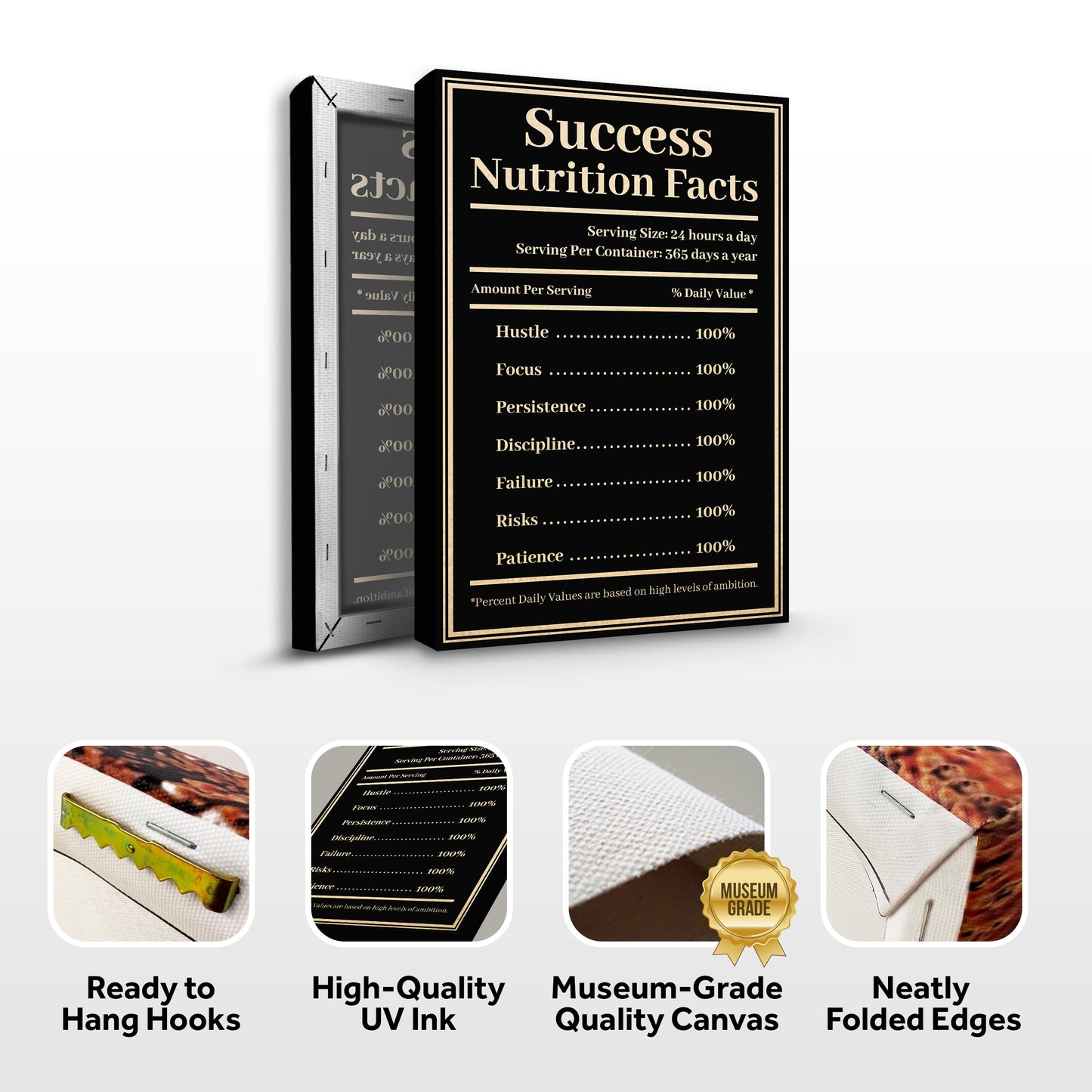 Ingredients For Success Wall Sign | Success Recipe Motivation Art