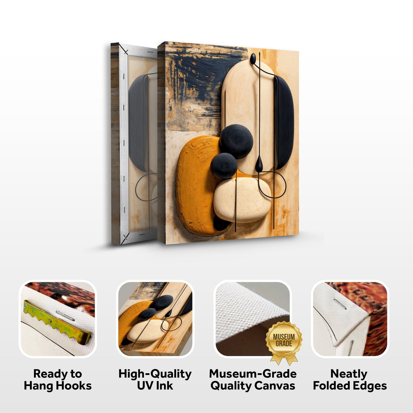 Orange Abstract Harmony Wall Art | Contemporary Canvas Print