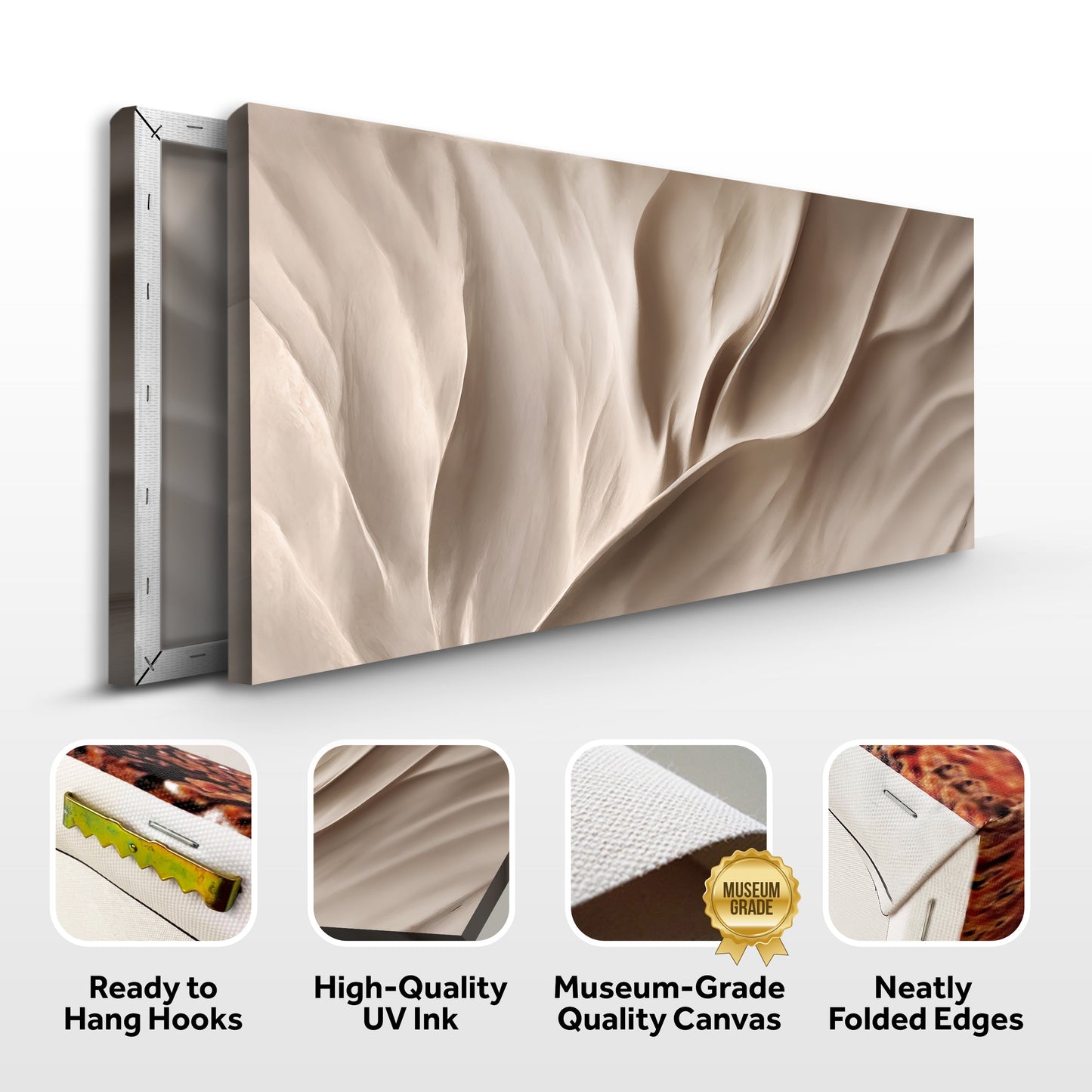 Soft Waves of Elegance Wall Art | Cozy Abstract Home Decor