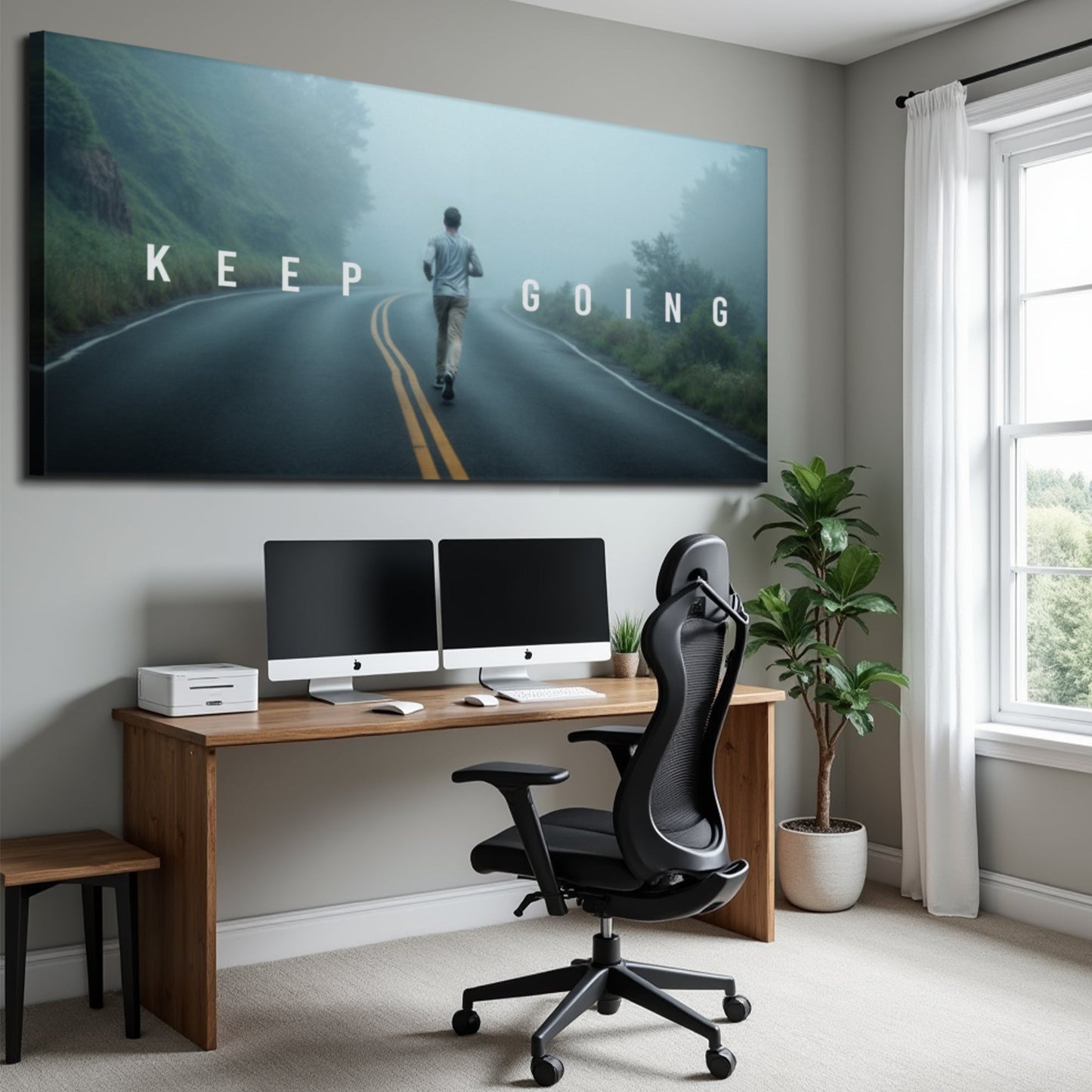 Keep Going Motivational Wall Sign | Persistence Quote Art