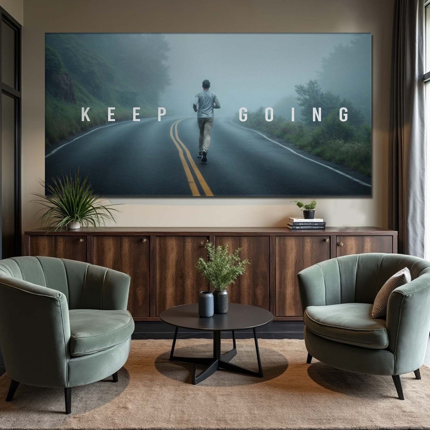 Keep Going Motivational Wall Sign | Persistence Quote Art