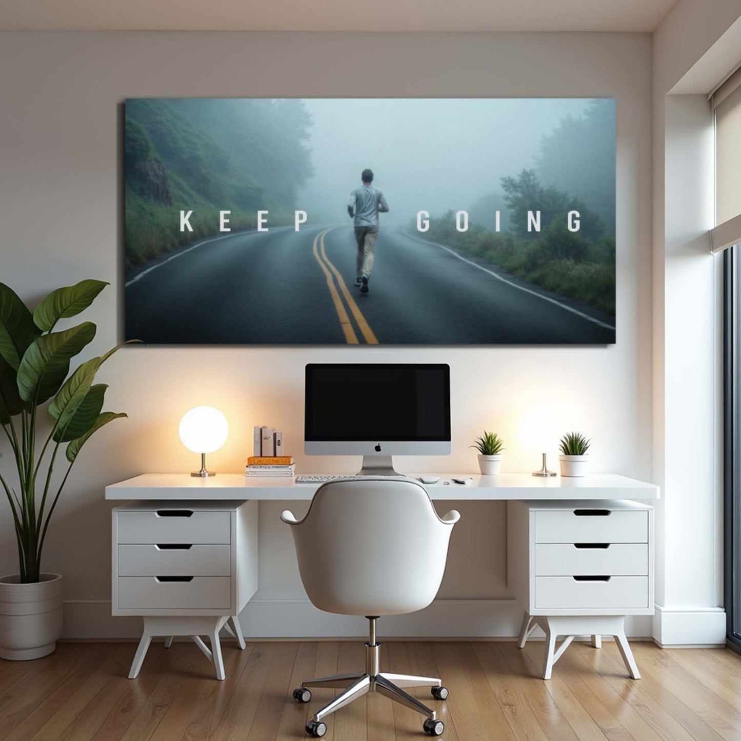 Keep Going Motivational Wall Sign | Persistence Quote Art