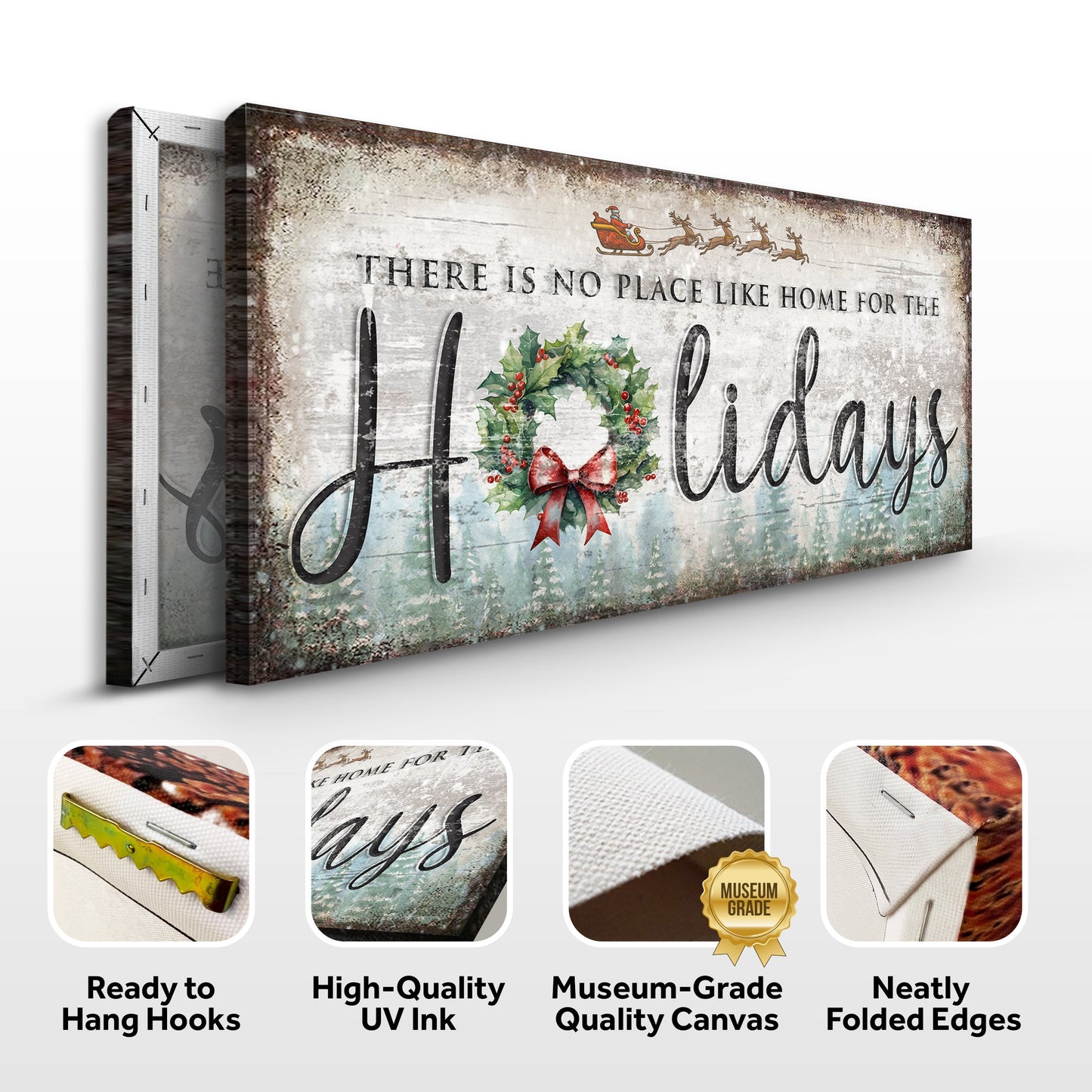 Home For The Holidays Sign | Christmas Wall Art Decor