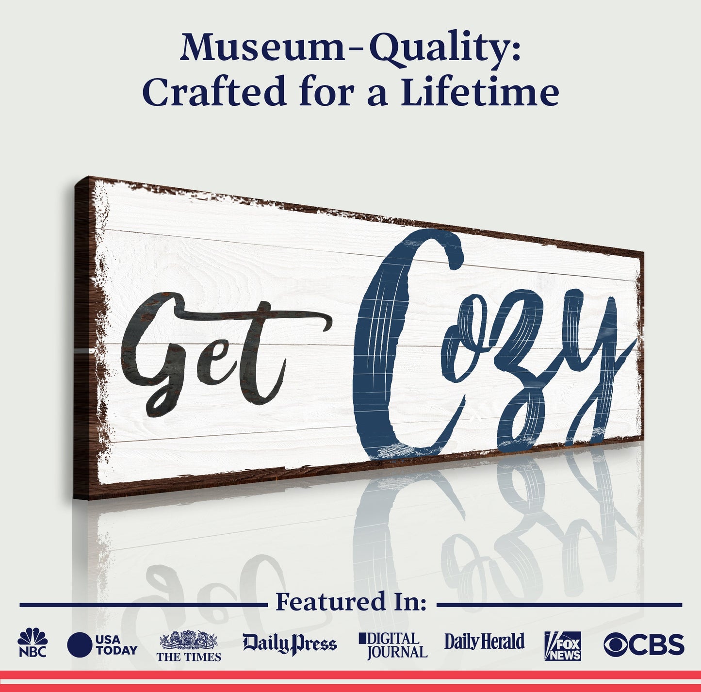 Get Cozy Sign | Cozy Home Aesthetic Wall Art