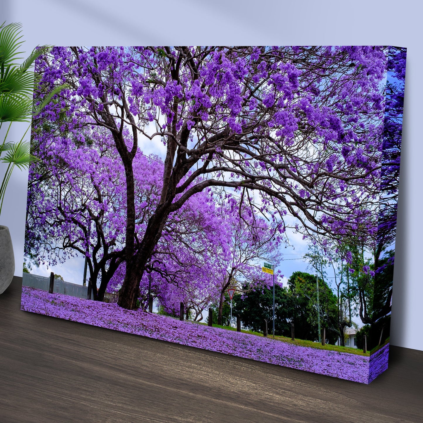 Jacaranda Trees Canvas Wall Art | Cozy Nature Home Decor