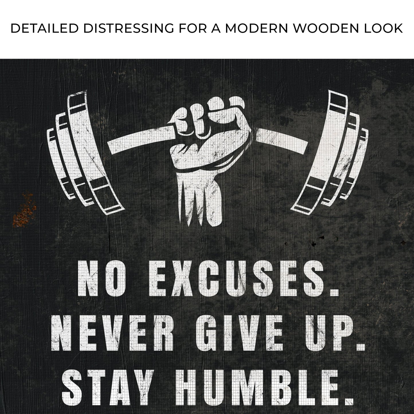 No Excuses Motivational Sign | Accountability Wall Art