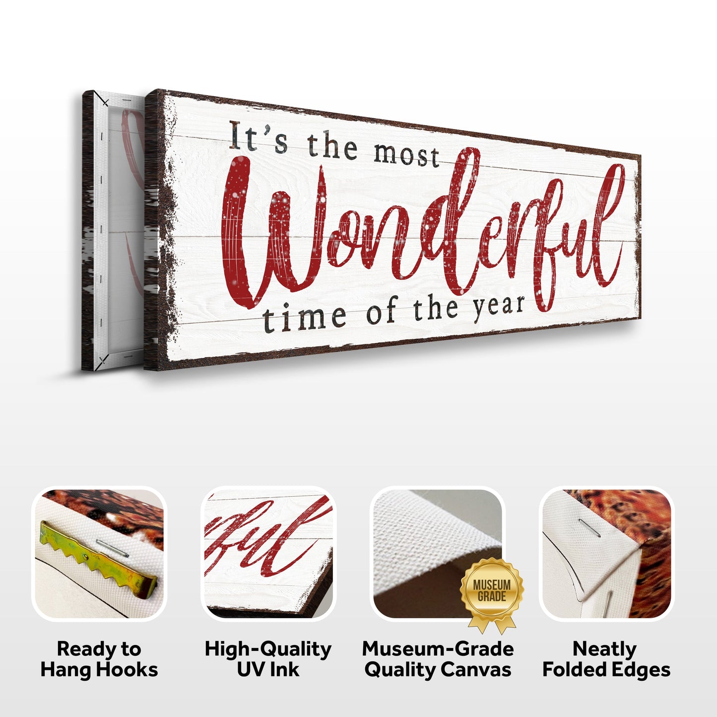 It's The Most Wonderful Time Of The Year Sign | Christmas Wall Decor