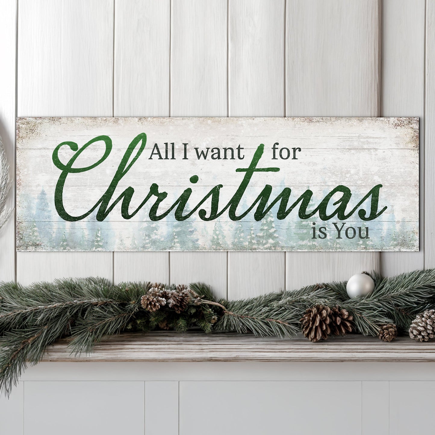 All I Want For Christmas Is You Sign | Holiday Wall Decor