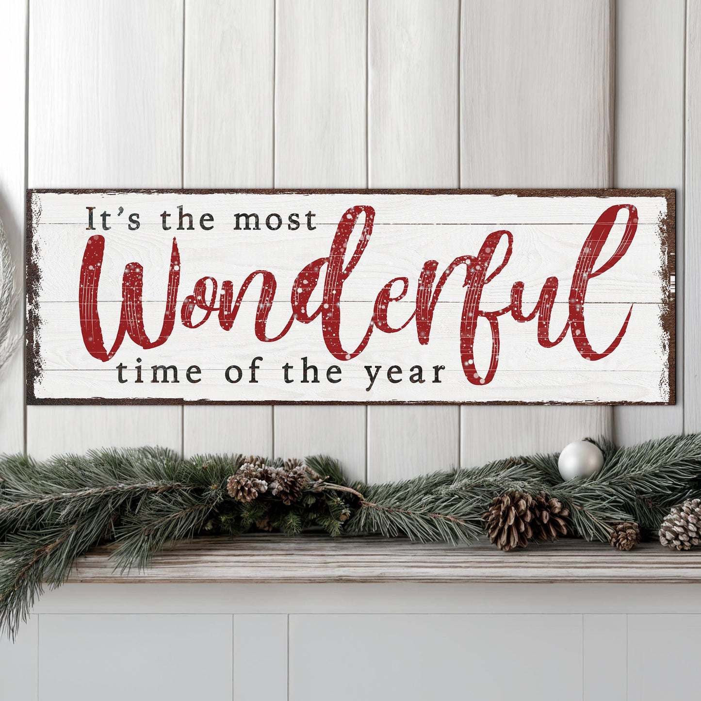 It's The Most Wonderful Time Of The Year Sign | Christmas Wall Decor