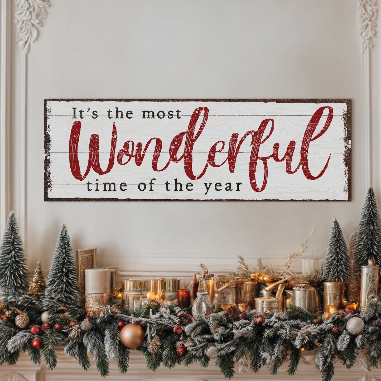 It's The Most Wonderful Time Of The Year Sign | Christmas Wall Decor