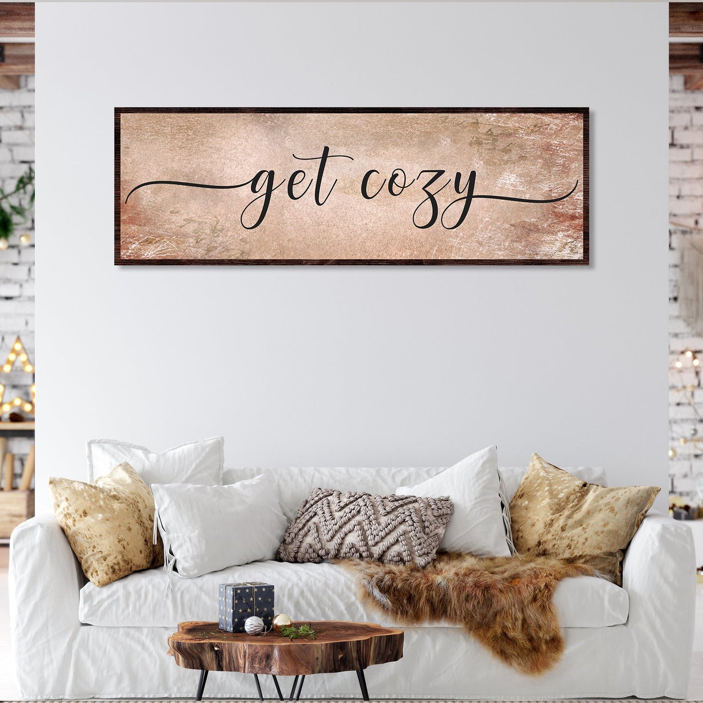 Get Cozy Canvas Wall Art | Hygge Home Aesthetic Decor