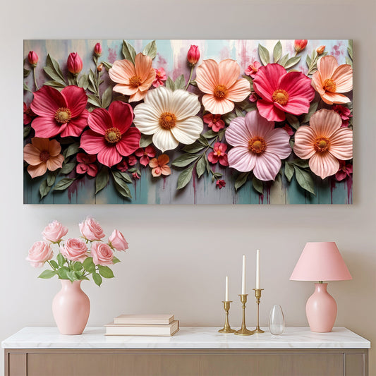 Colorful Floral Realistic Wall Art II | Botanical Canvas Print