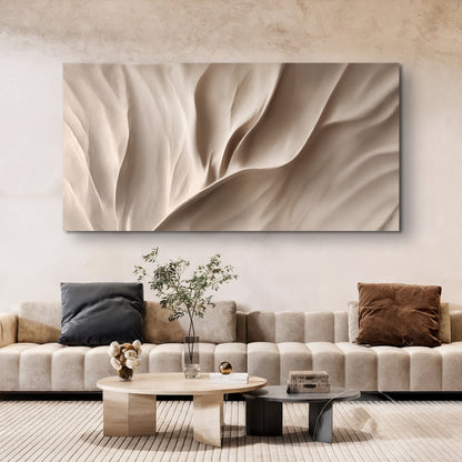 Soft Waves of Elegance Wall Art | Cozy Abstract Home Decor
