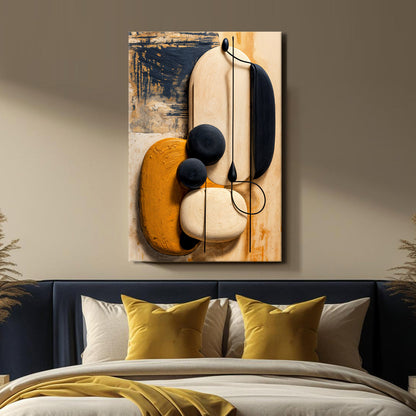 Orange Abstract Harmony Wall Art | Contemporary Canvas Print