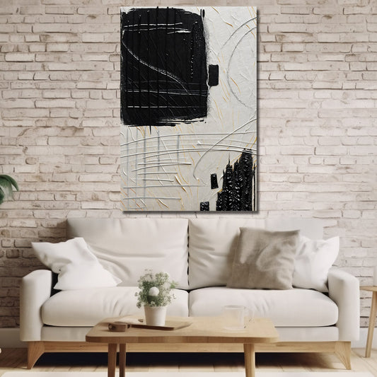 Black and Beige Wall Art | Cozy Minimalist Home Decor