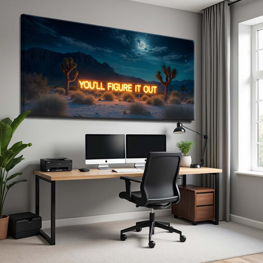 You'll Figure It Out Motivational Wall Sign | Confidence Quote Art