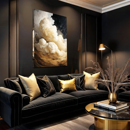 Beige Cloud Abstract Wall Art | Cozy Modern Home Decor