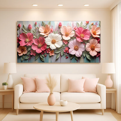 Colorful Floral Realistic Wall Art II | Botanical Canvas Print