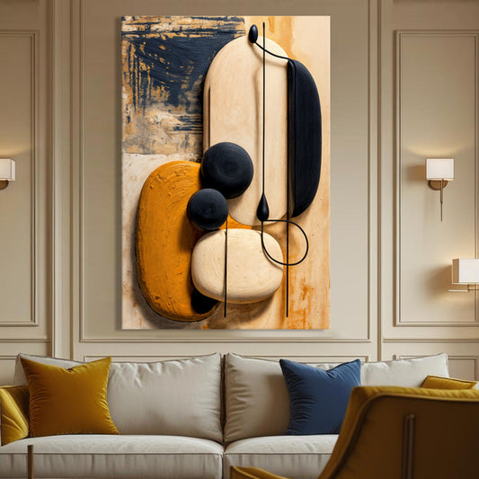 Orange Abstract Harmony Wall Art | Contemporary Canvas Print