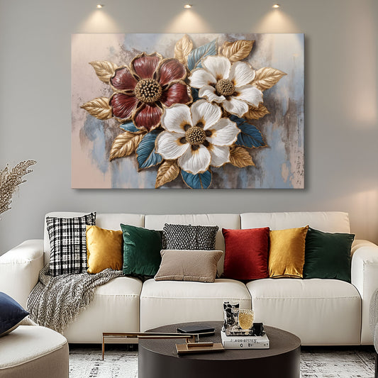 Floral Symphony Wall Art II | Botanical Canvas Print