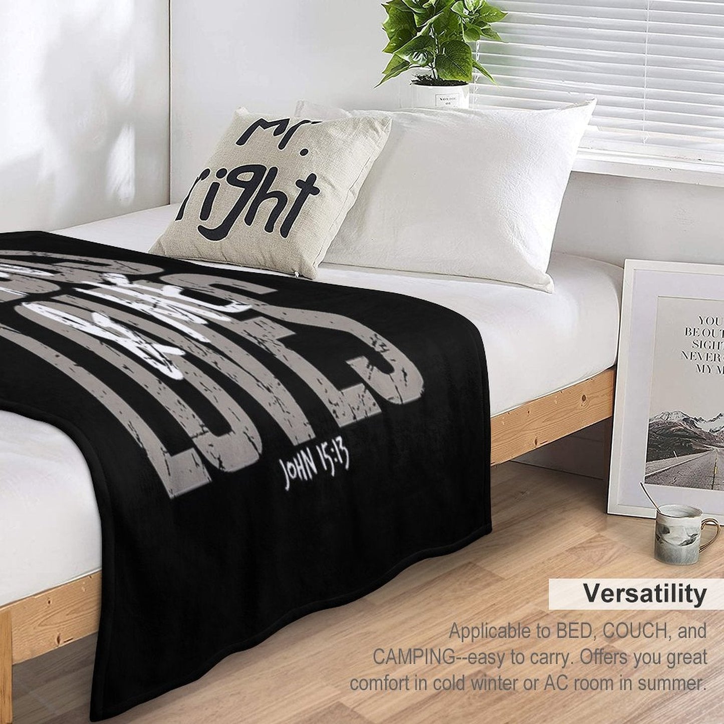 Jesus Loves You Christian Throw Blanket - Bible Verse Religious Gift